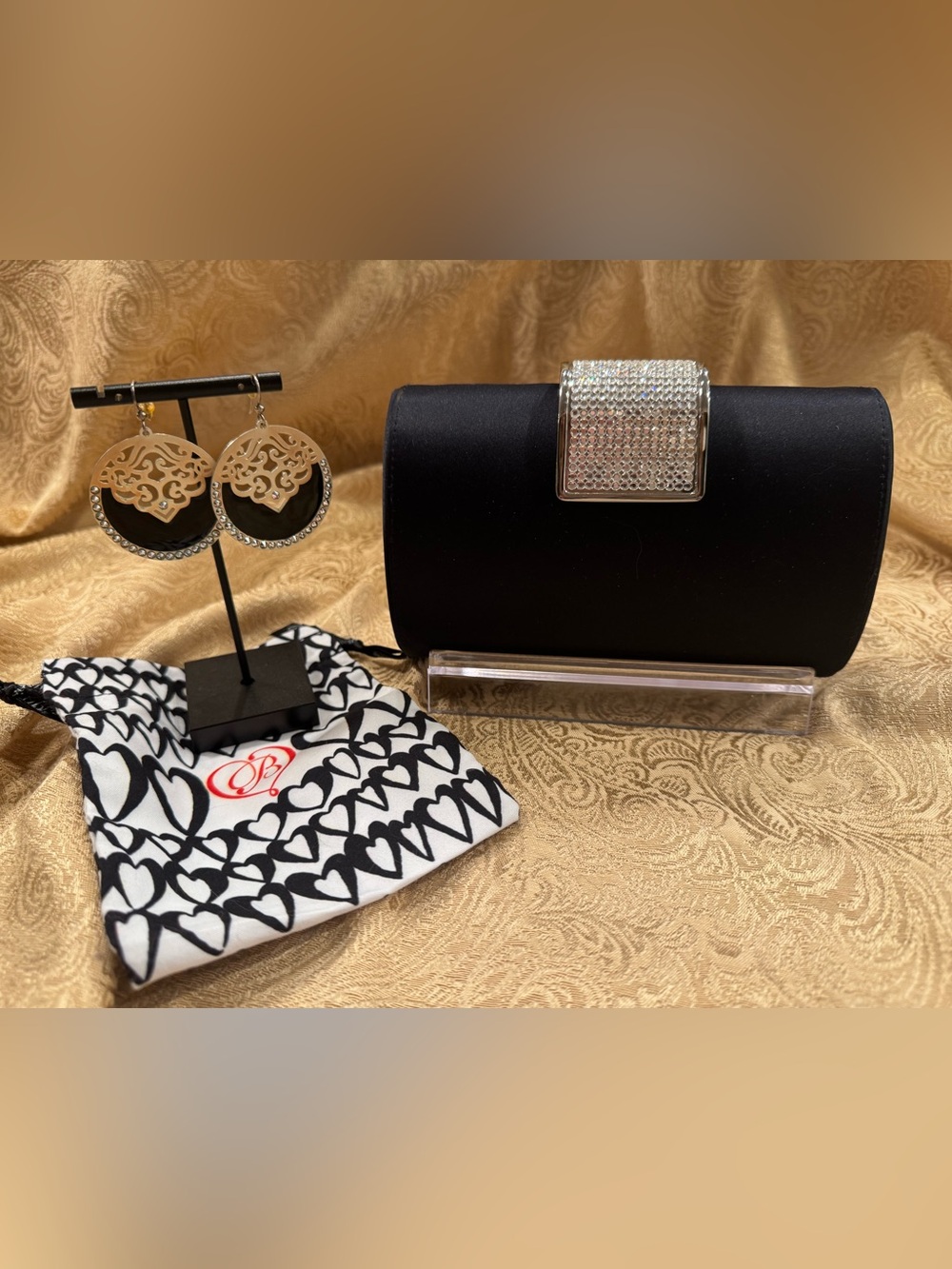 Anthropologie Nikasha Embroidered Satin Dress XL NWT Plus Accessories Bundle - Picture 14 of 17